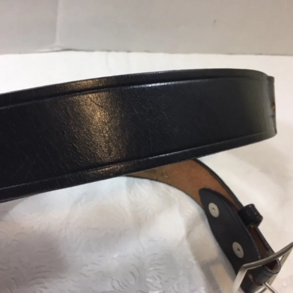Union Made Top Grain Leather Black Belt US Uniforms Size 50
